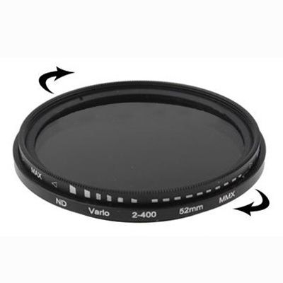 52mm ND Fader Neutral Density Adjustable Variable Filter ND 2 To ND 400 Filter(Black)