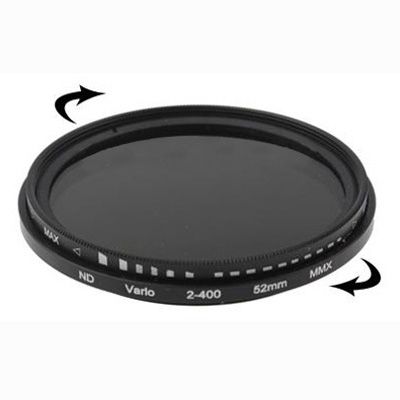 52mm ND Fader Neutral Density Adjustable Variable Filter ND 2 To ND 400 Filter(Black)