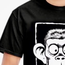 Unisex Monkey T-shirt - Black