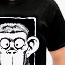 Unisex Monkey T-shirt - Black