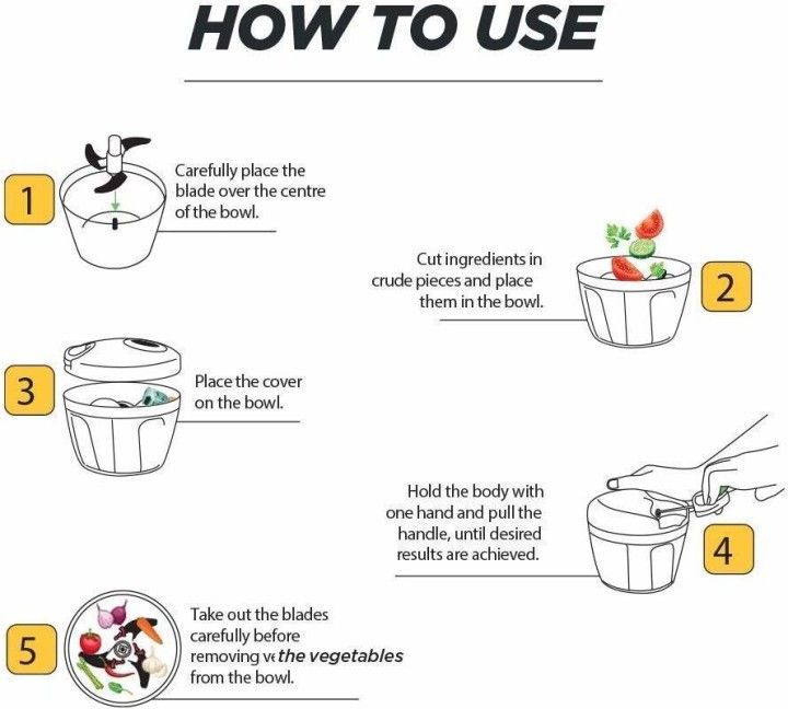 2 In 1 Vegetable Handy Manual Chopper Big Size (1000ml)