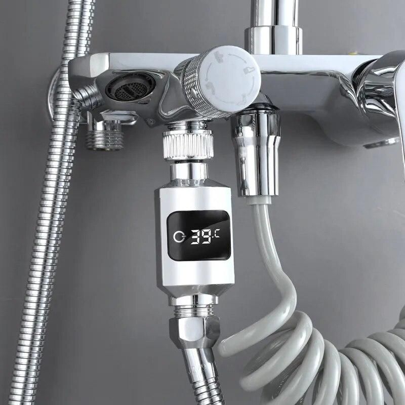 NEW Bathroom Tub Shower Faucets Water Thermometer Electricity LED Display ABS Bathtub Water Temperature Monitor for Home Shower