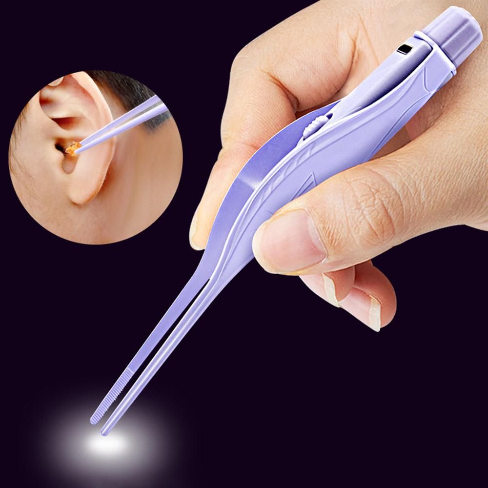 Earpicks Ear Wax Removal Tools with LED Light Flashlight Earpick Ear Spoon Tweezers Ear Cleaner for Baby Ear Health Care Ear Cleaning Tool with Case Green Ear Spoon & Green Ear Tweezers