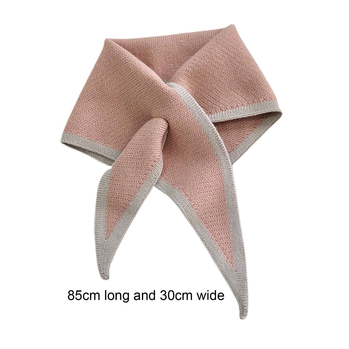 Neck Scarf Good Elasticity All-match Trendy Elegant-Grey