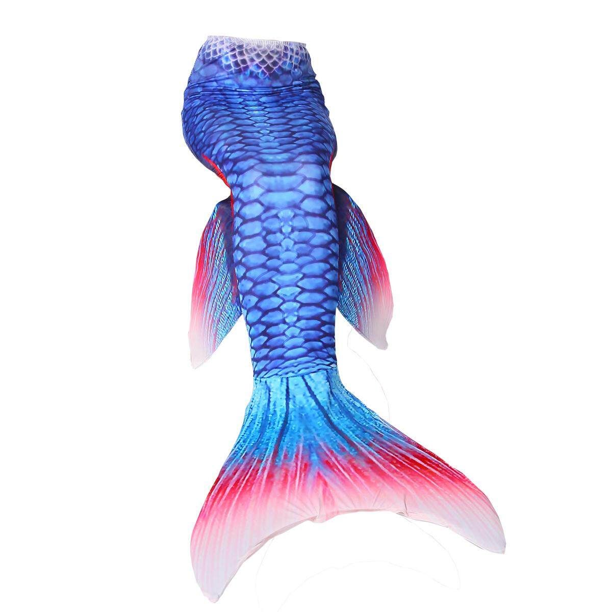 Fin Blue Mermaid Tail Monofin Swimmable Tail Kids Girls Women Swimming Costumes One Hundred And Twenty