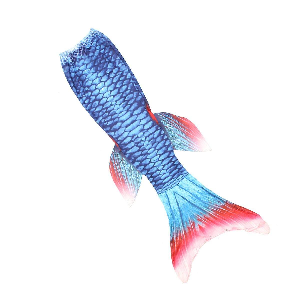 Fin Blue Mermaid Tail Monofin Swimmable Tail Kids Girls Women Swimming Costumes One Hundred And Twenty