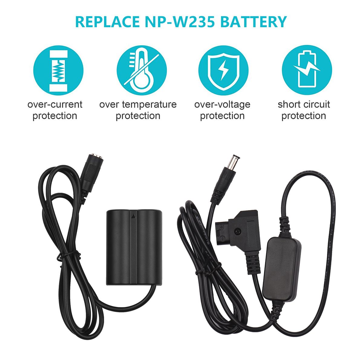 V-Mount D-TAP Power Adapter Cable To CP-W235 Dummy Battery