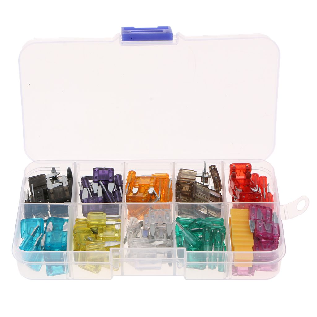 Prettyia 120x Mini Auto  Car Fuses Assortment Kit 2A-35A + Fuse
