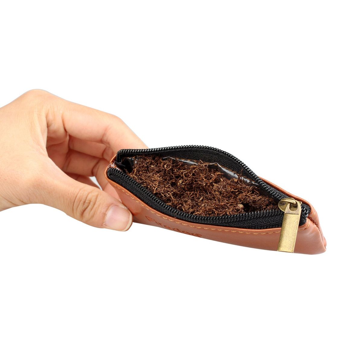 PU Leather Pouch Case Weed Herb Smoking Pipe Carrying