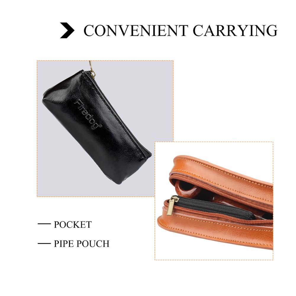 PU Leather Pouch Case Weed Herb Smoking Pipe Carrying