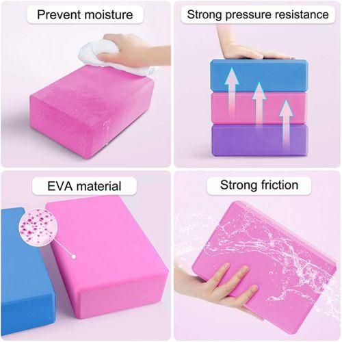 2 Pack Yoga Blocks High Density Brick Soft Non-Slip