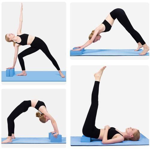 2 Pack Yoga Blocks High Density Brick Soft Non-Slip