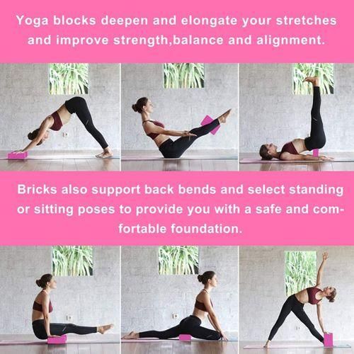 2 Pack Yoga Blocks High Density Brick Soft Non-Slip