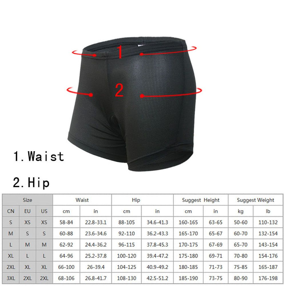 Arsuxeo Cycling Riding Underwear Shorts Pants Breathable