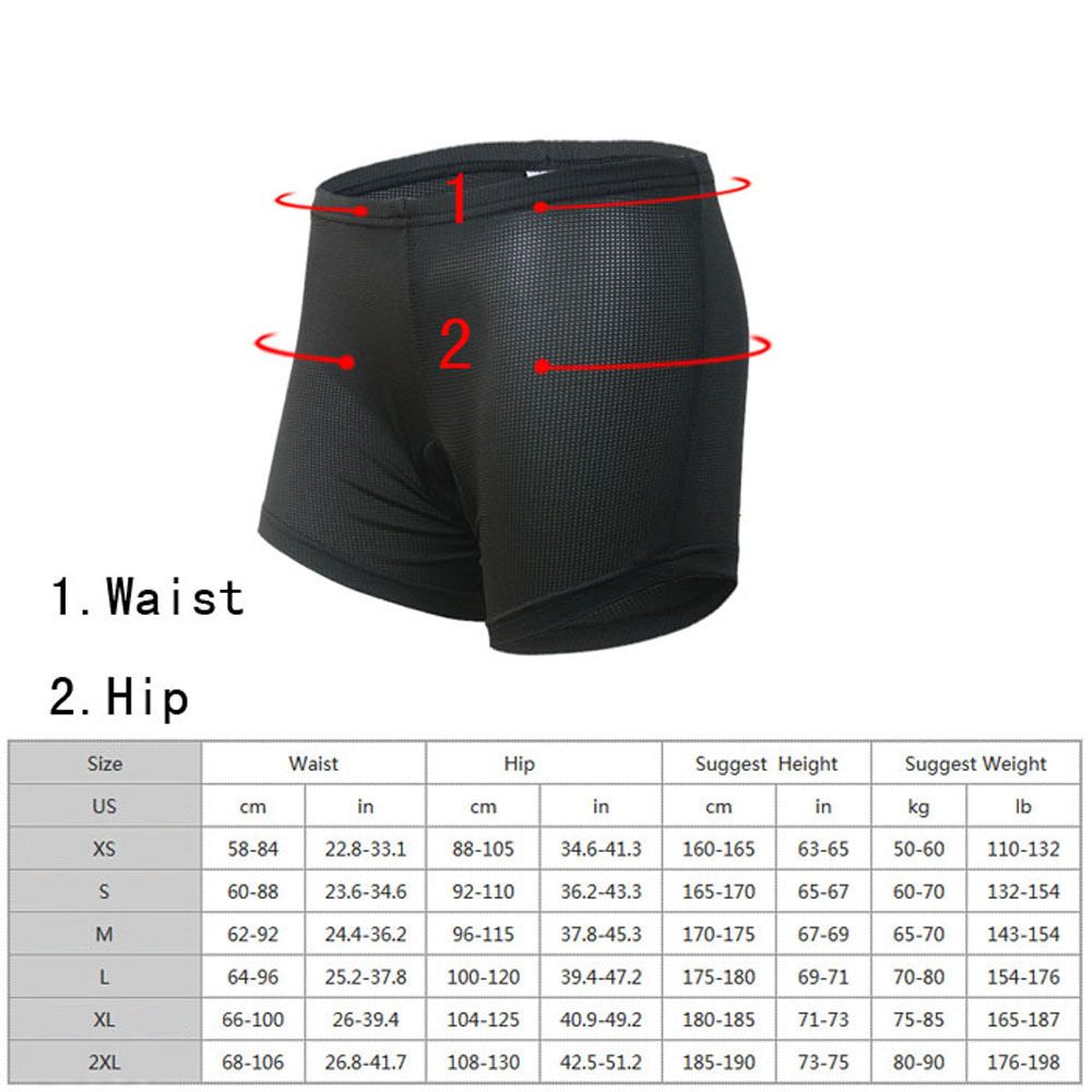 Arsuxeo Cycling Riding Underwear Shorts Pants Breathable