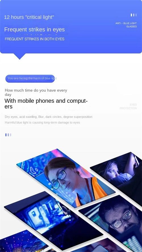 Anti-blue  RayLight Glasses Computer Glasses For Women Men
