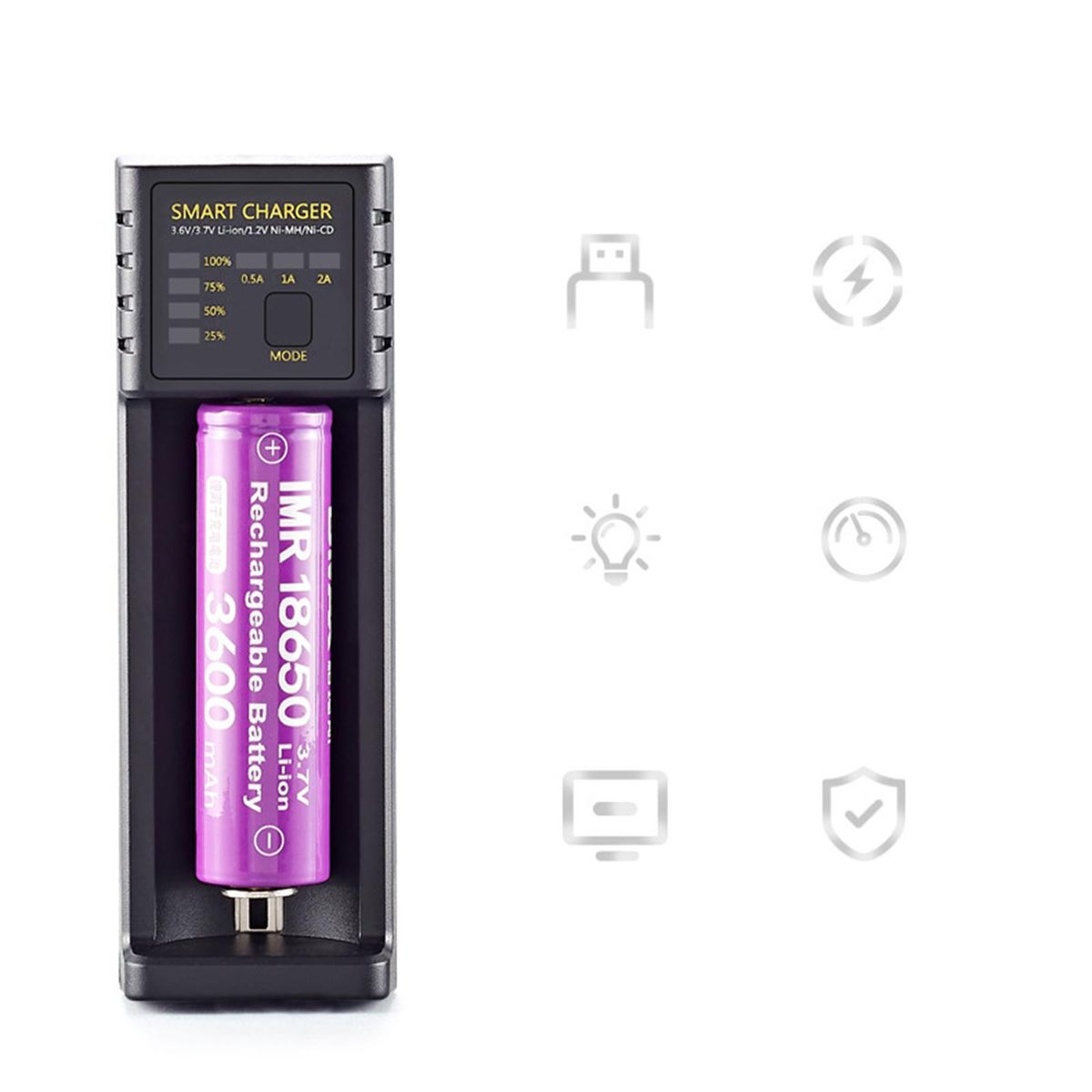 Universal 18650 Battery Charger 3.6V/3.7V Li-Ion Battery Lithium