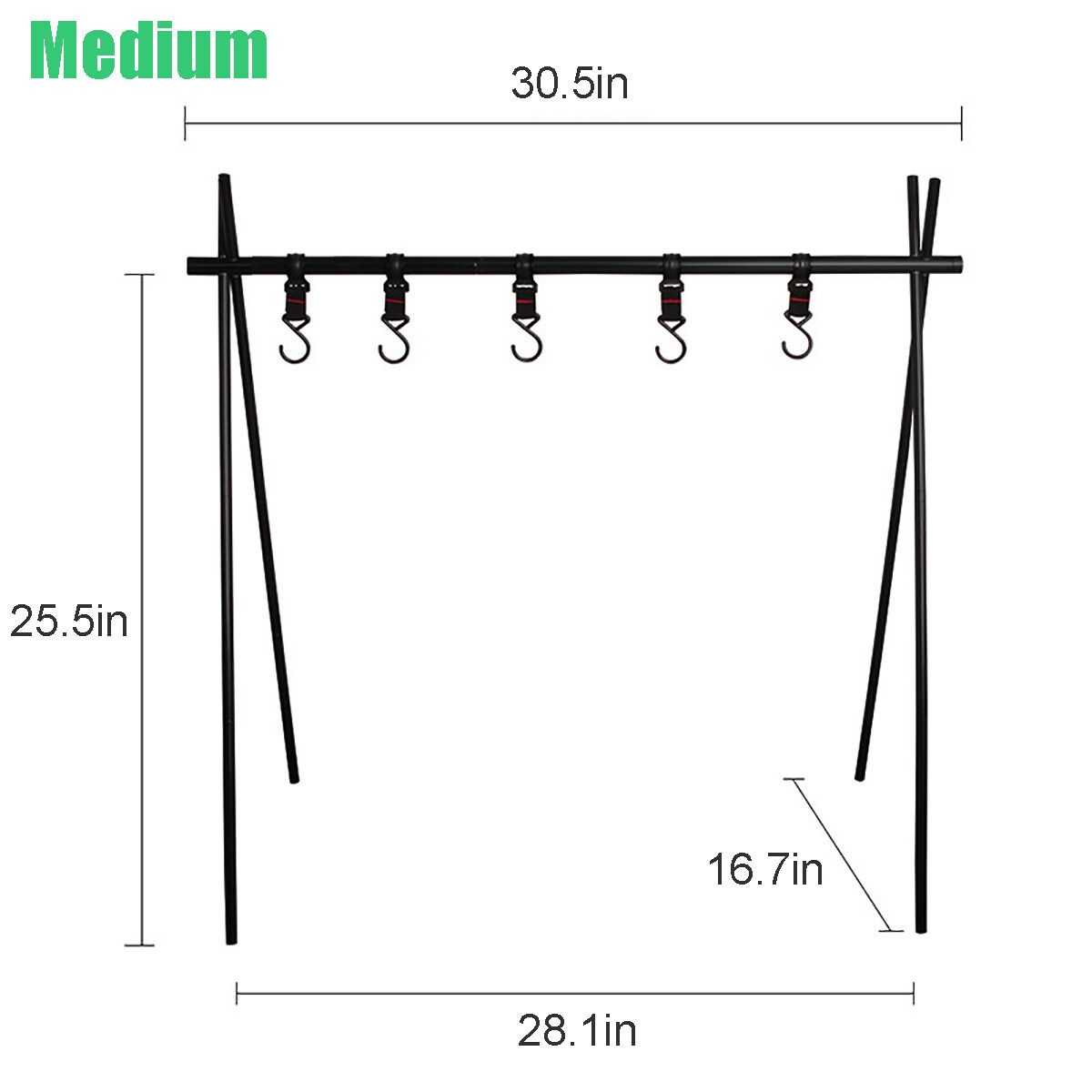 Camp Funiture Camping Hanging Rack Outdoor Folding Ultralight Shelf Portable Storage Triangle Medium Rack