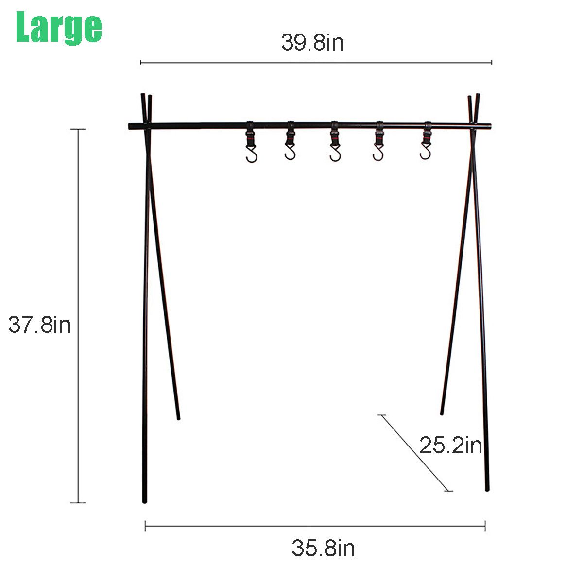 Camp Funiture Camping Hanging Rack Outdoor Folding Ultralight Shelf Portable Storage Triangle Medium Rack