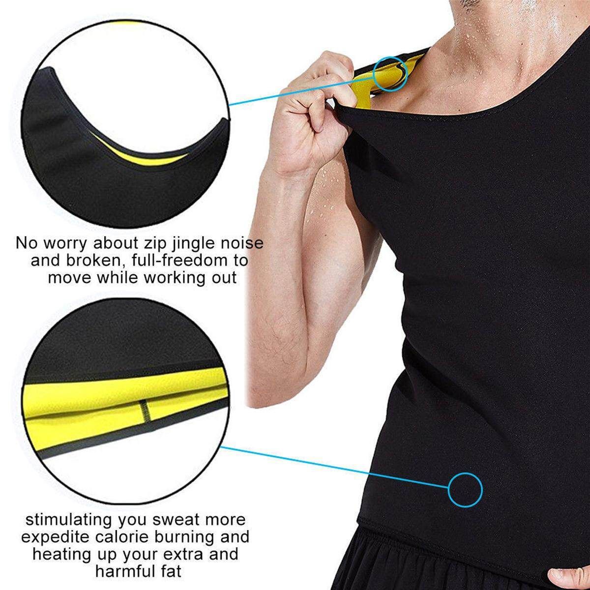 Sweat Sauna Body Shaper Men Slimming Thermo Neoprene Waist Trainer M-5XL L