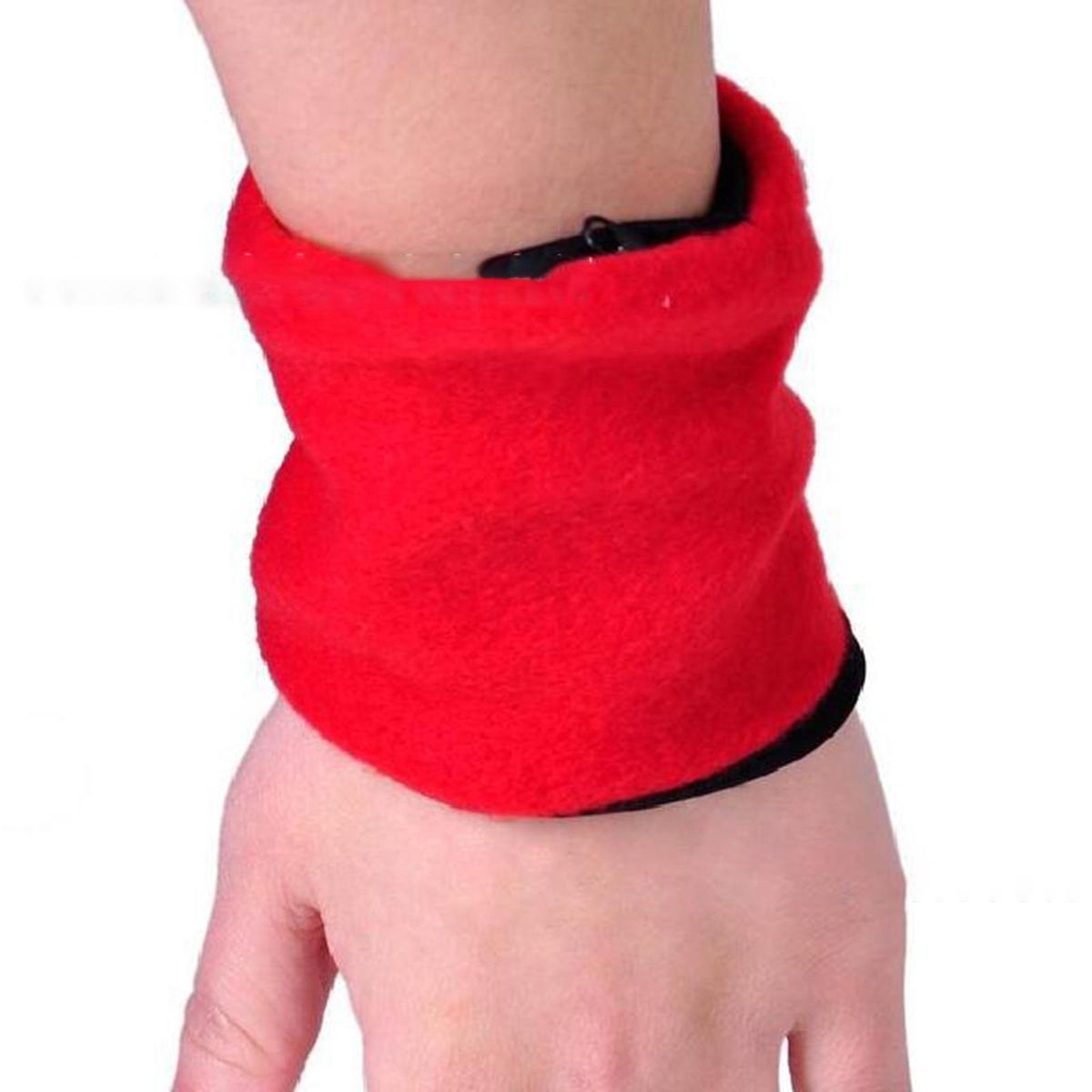 Wristband Wallet Sports Sweatband Zipper Wrist Pouch Red