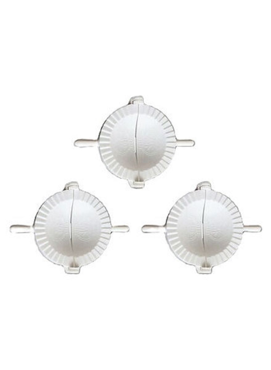 Everrich 3-Piece Dumplings Mould Set, White