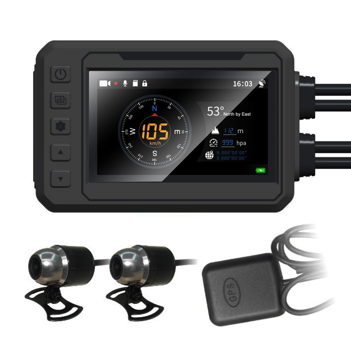 Motorcycle WiFI Ultra HD Dash Cam, Electric Vehicles 1080p