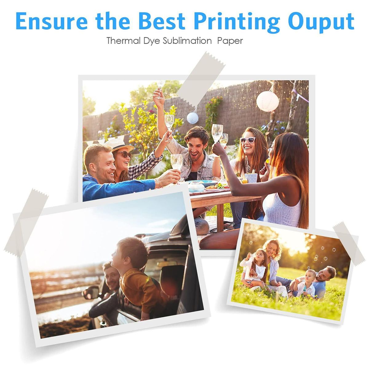 Liene Photo Printer Comsuption 40 Print Paper 4x6'' & 1 Cartridge Water-resistant and Oxidation-resistant
