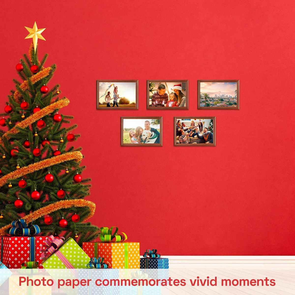 Liene Photo Printer Comsuption 40 Print Paper 4x6'' & 1 Cartridge Water-resistant and Oxidation-resistant