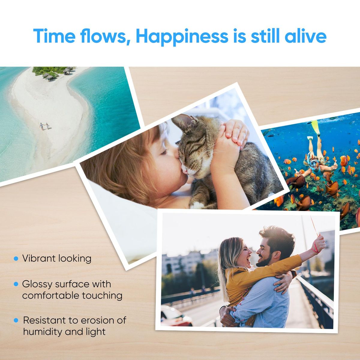 Liene Photo Printer Comsuption 40 Print Paper 4x6'' & 1 Cartridge Water-resistant and Oxidation-resistant