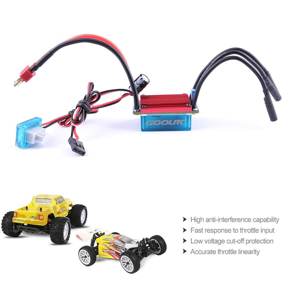 GoolRC S2430 7200KV Sensorless Brushless Motor and 25A Brushless ESC Combo Set for 1/16 1/18 RC Car Truck