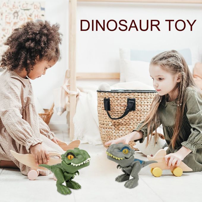 Finger Dinosaur Anime A Tion Figures Toys Funny Dino Eggs Tri Ky Model Toy-gray-9*4*6.5cm
