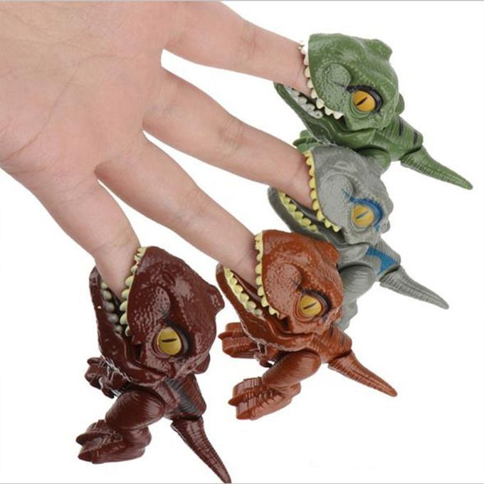 Finger Dinosaur Anime A Tion Figures Toys Funny Dino Eggs Tri Ky Model Toy-gray-9*4*6.5cm