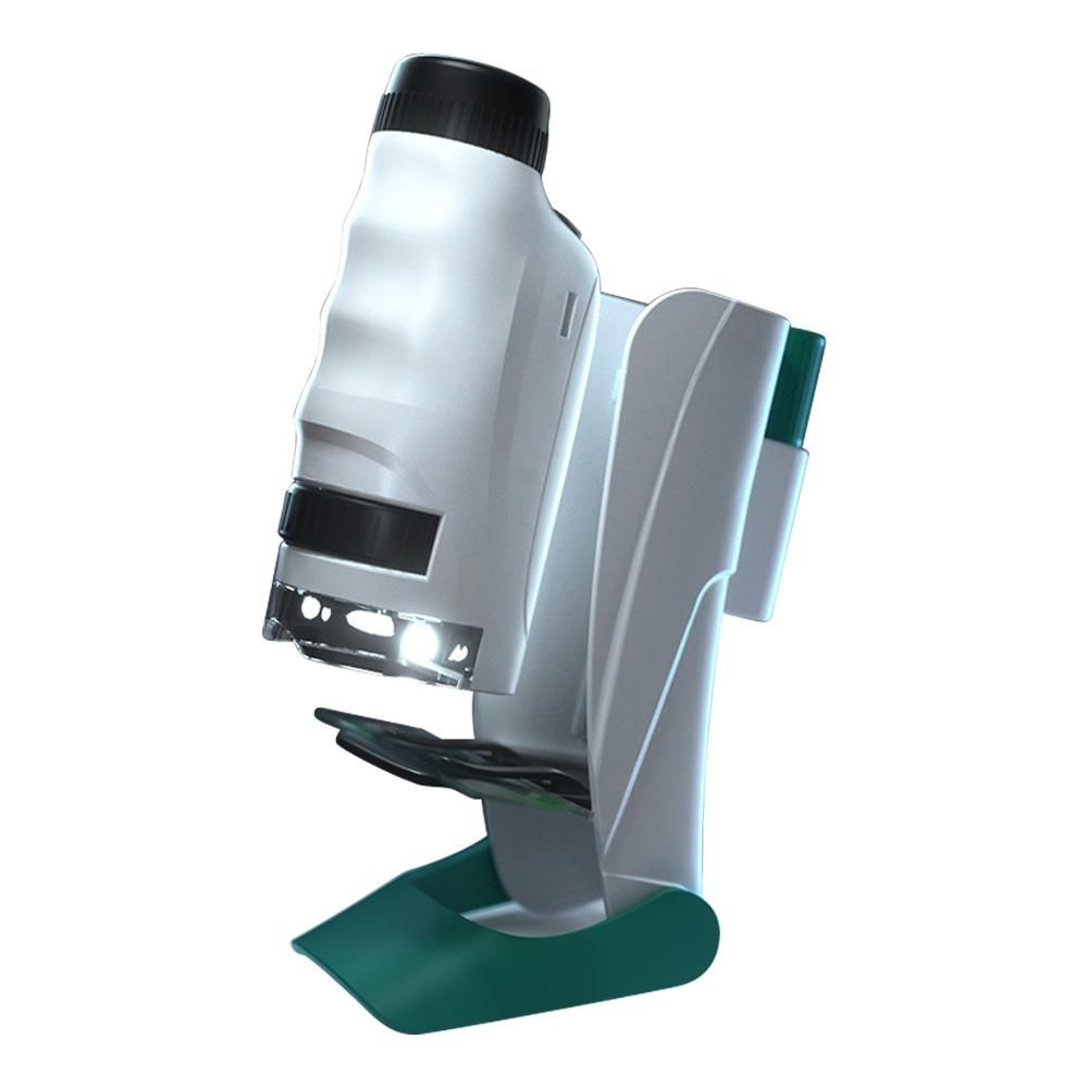 Portable Mini Microscope Pocket Microscope 60x-120x Magnification with Removable Base Cellphone Support for Kids Students Learning Toys