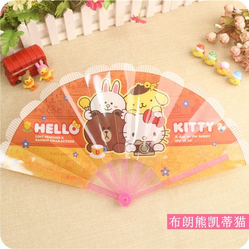 Hand PP Pocket Cute 1PC Handheld Folding Mini Portable Fan Travel Portable Fan Fan Mini Creature Corner