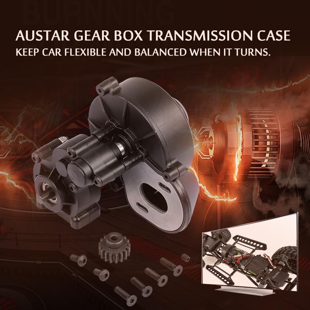 AUSTAR  Gear Box Transmission Case for 540 motor and 1/10 Axial SCX10 RC Car