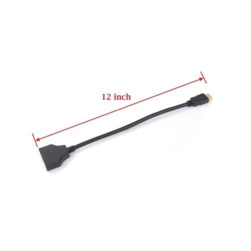 1080P HDMI Port Male To 2 Female 1 In Out Splitter Cable Adapter Converter Black
