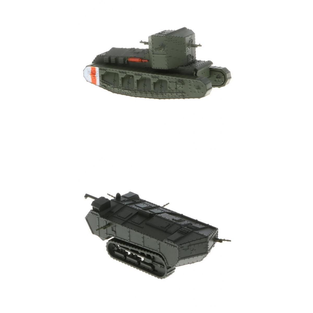 2pcs Armoured Medium Tank 1/100 Scale Battle Armor 4D Model Kit
