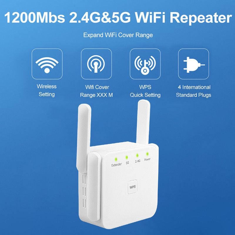 5Ghz WiFi Amplifier WiFi Repeater 1200Mbps Wifi Extender