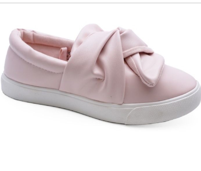Girls Nude Slip On Sneakers