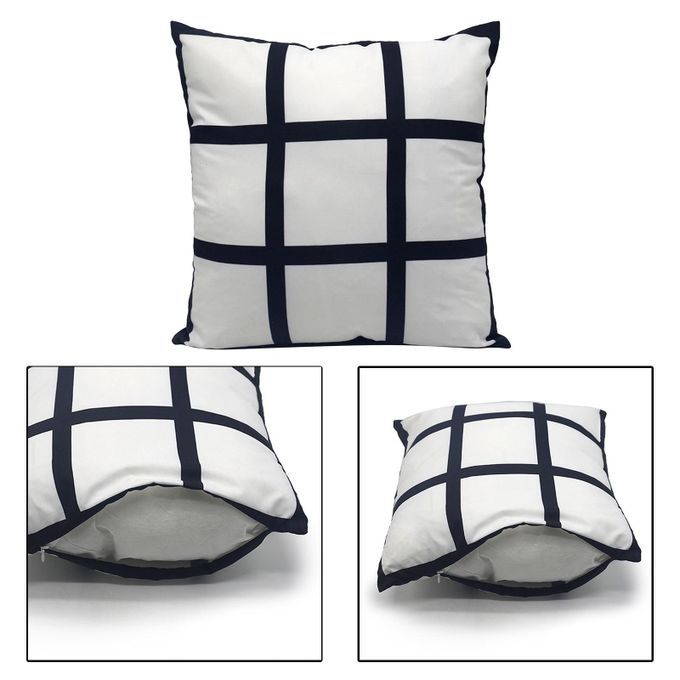 6x  Polyester Panel Pillow Cases Cushion Cover 40x40cm