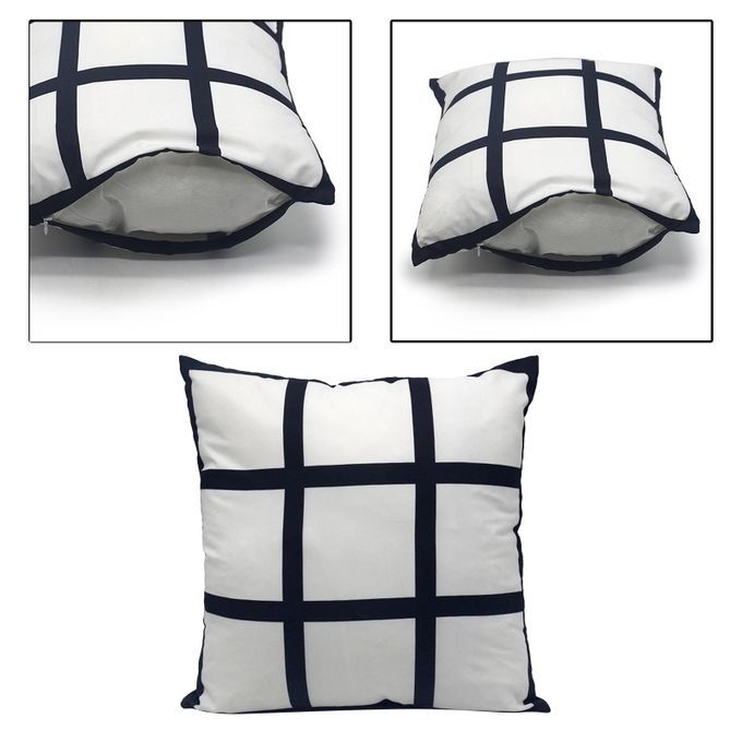 6x  Polyester Panel Pillow Cases Cushion Cover 40x40cm