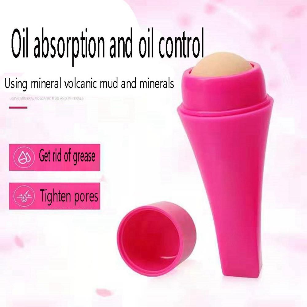Face Oil Absorbing Volcanic Stone Roller Skincare Oil Removing for At-Home Black