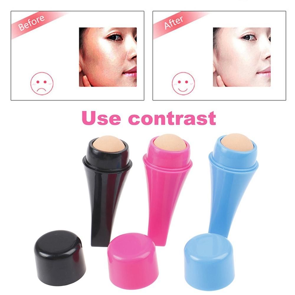 Face Oil Absorbing Volcanic Stone Roller Skincare Oil Removing for At-Home Black