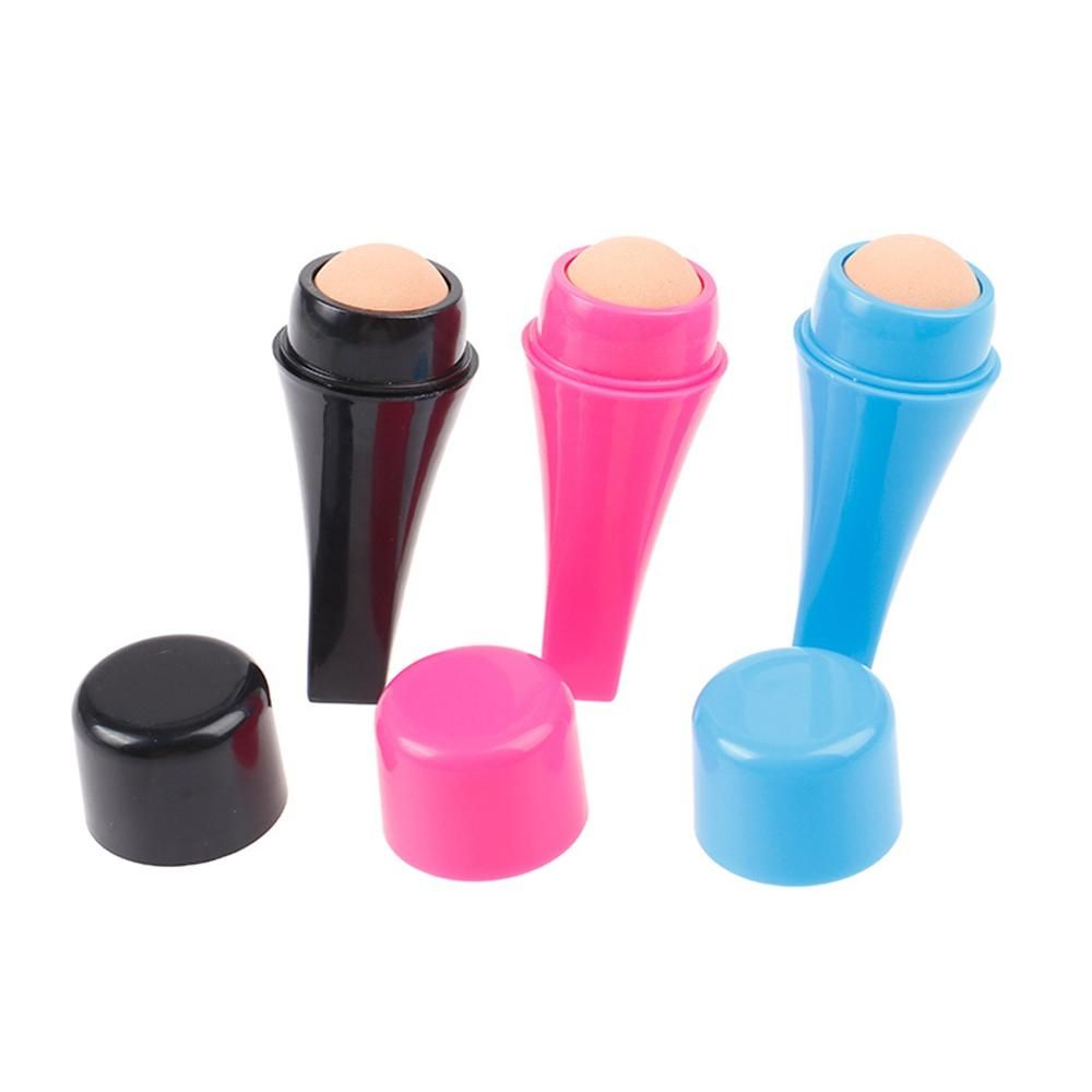 Face Oil Absorbing Volcanic Stone Roller Skincare Oil Removing for At-Home Black
