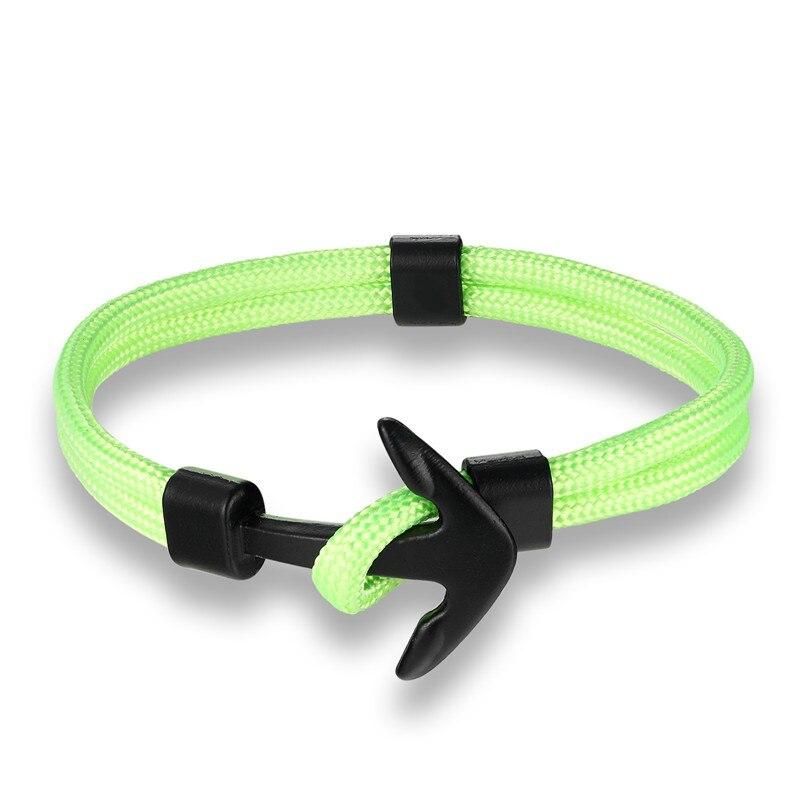 New Fashion Woven Multilayer Black Anchor Bracelets Men Hope Anchor Bracelet Pulsera Navy Hand Lucky Survival Leather Bracelets