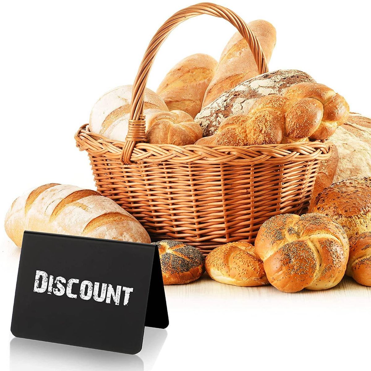 20Pcs 4 x 3 Inches Mini Chalkboard Table Tent Sign