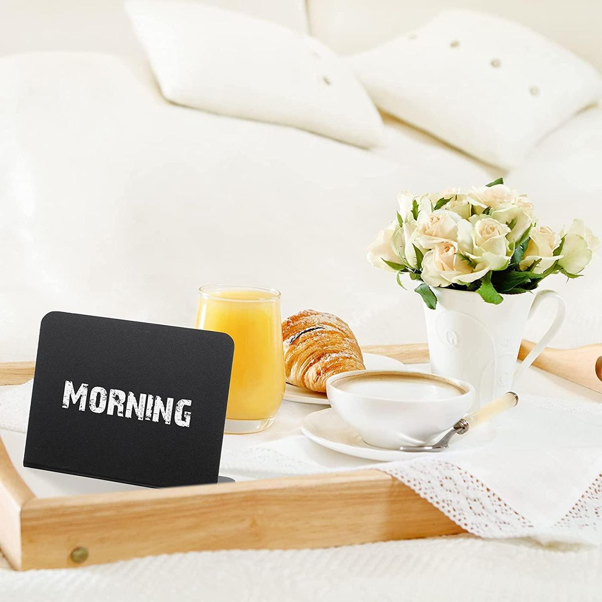 20Pcs 4 x 3 Inches Mini Chalkboard Table Tent Sign