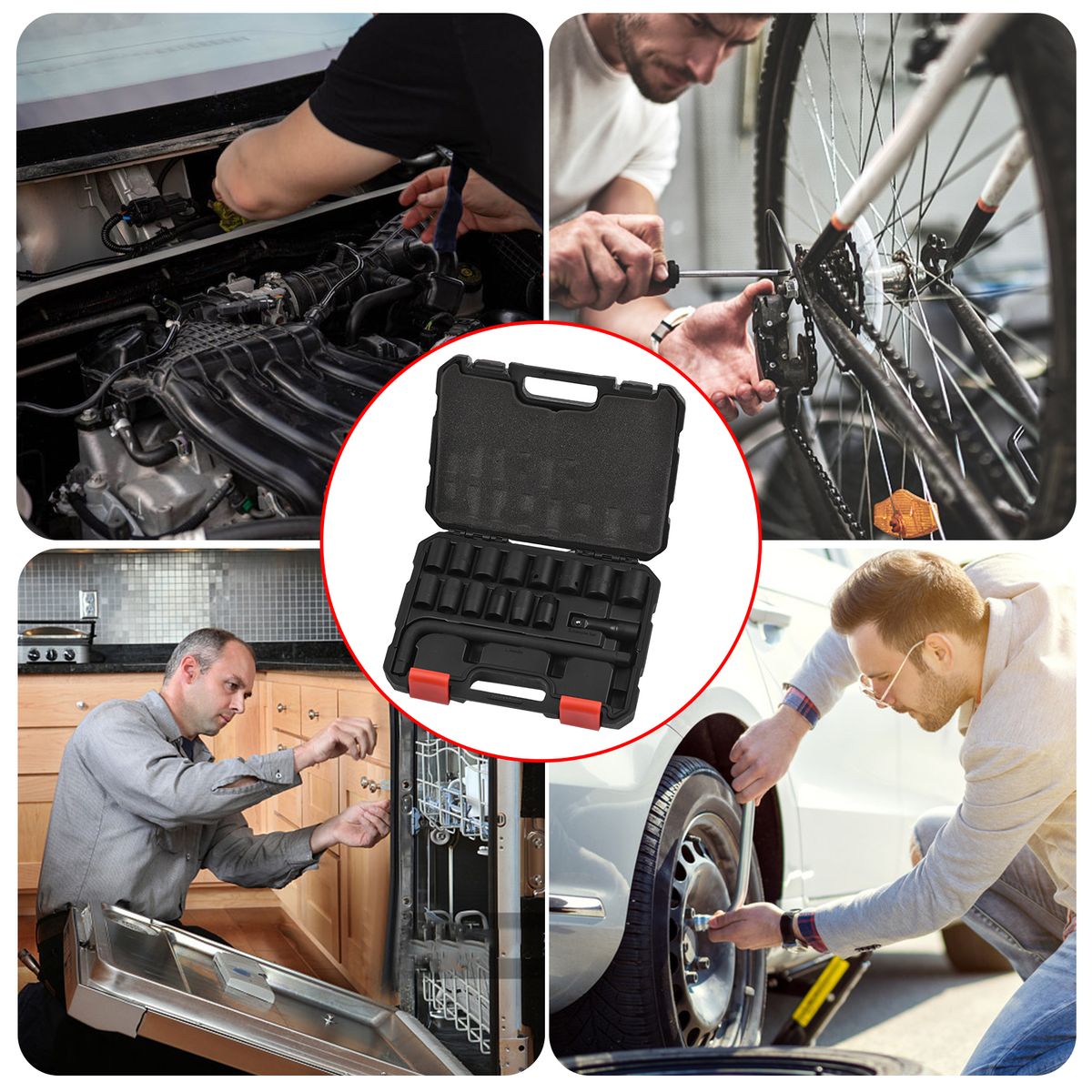 16PCS Impact Socket Set