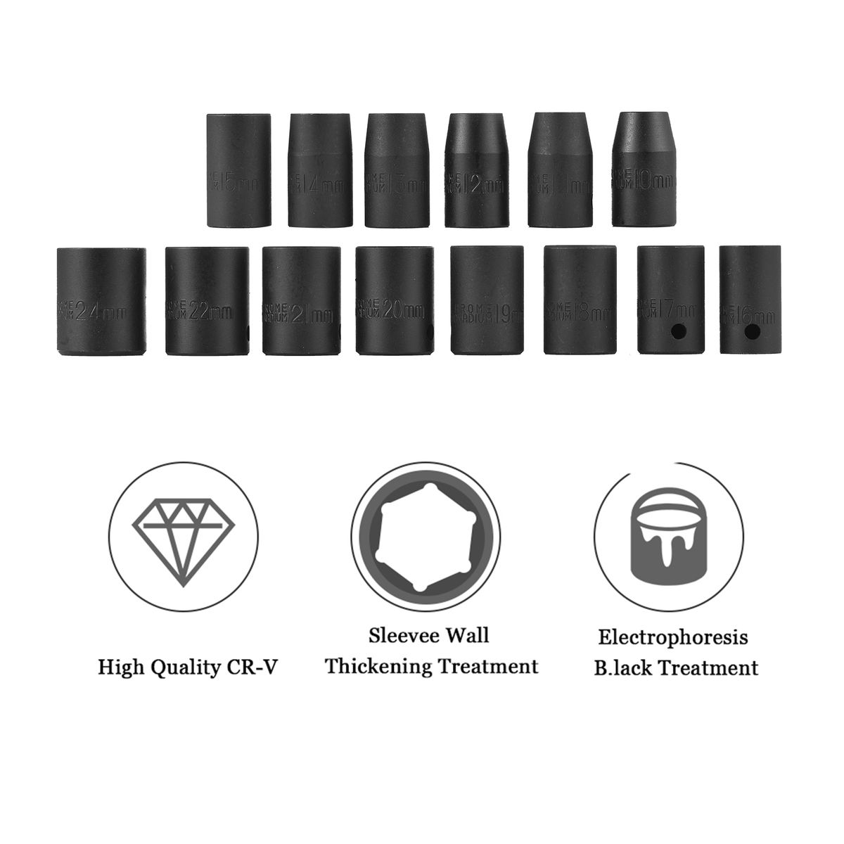 16PCS Impact Socket Set